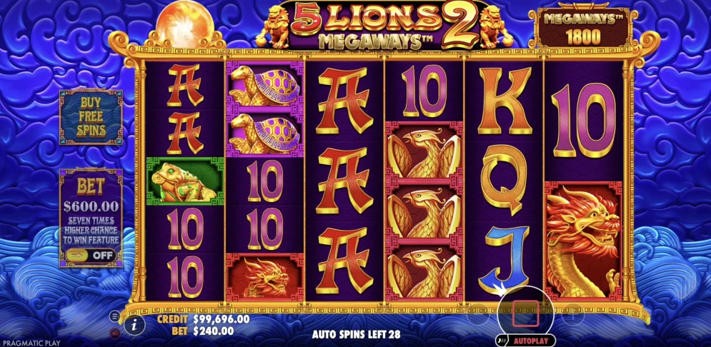 5 Lions Megaways 2 Slot